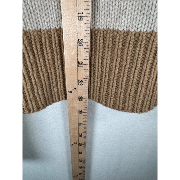 Theory Wool Cashmere blend‎ retro striped relaxed sweater sz M - Picture 6 of 6